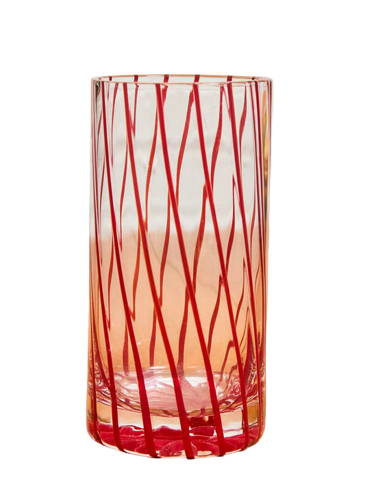 Vintage Hand-Blown Candy Cane Holiday Glasses