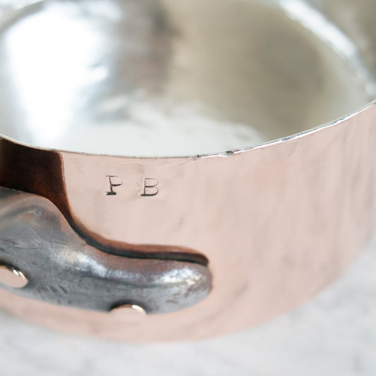 Vintage Monogrammed Copper Pot