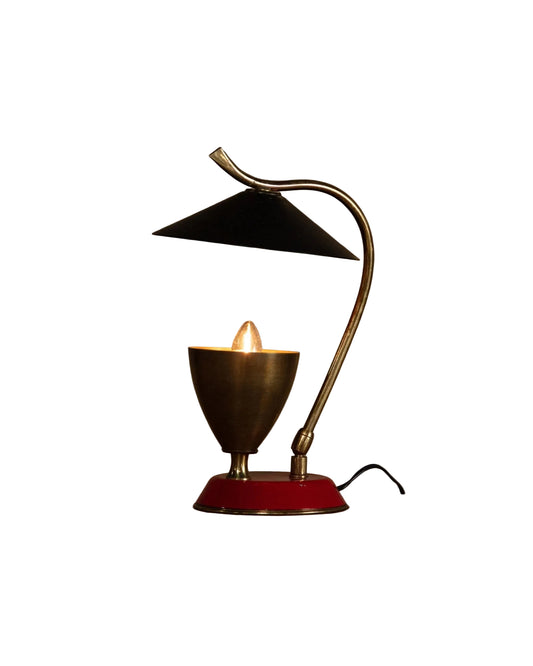 Vintage Atomic Enameled Steel Table Lamp