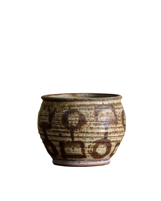 Vintage Abstract Studio Pottery Planter | 1970s