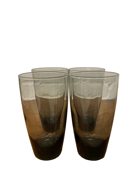 1970's Smoked Glasses - Set of 4