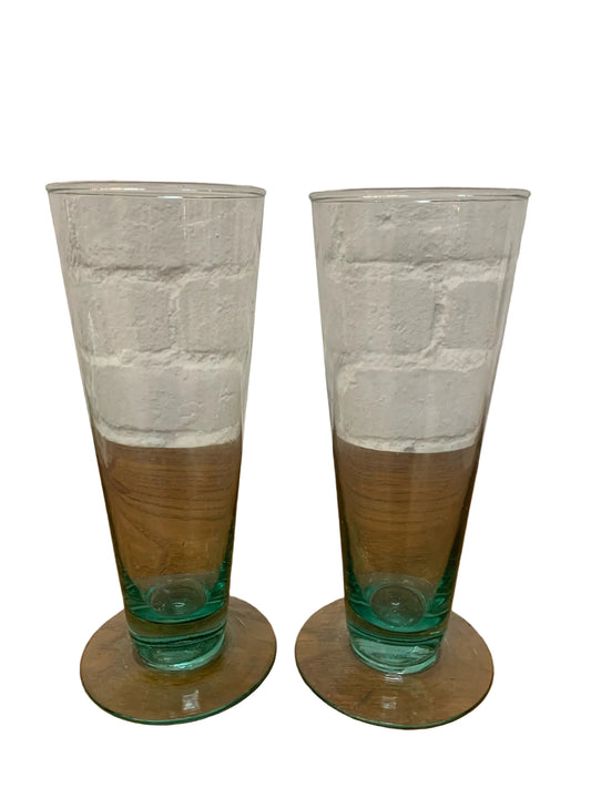 Glasses Green Bottoms - Set of 2