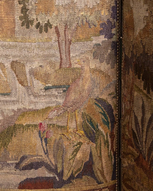 Vintage Verdure Needlepoint Folding Screen